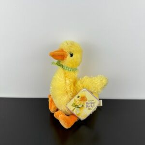Sears RARE Webber Duckie Duck 8” Yellow Orange Plush Duckling Plaid Bow NWT